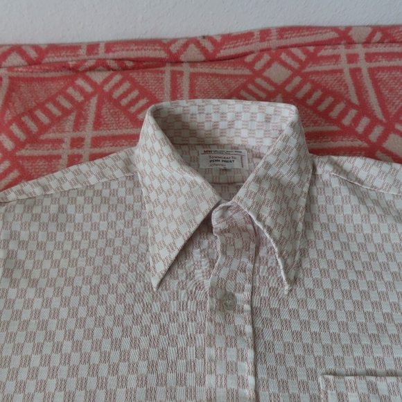 JC Penney Towncraft Shirt Penn Prest Button Up Short Sleeve Men’s Vintage 16 - Picture 6 of 7